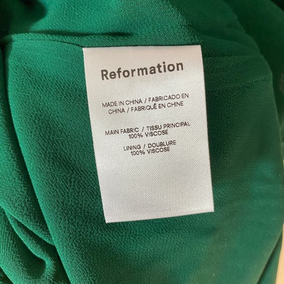Reformation Emersyn Dress in Emerald - Picture 11 of 16
